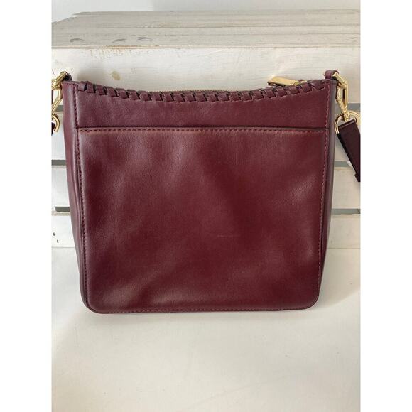 MICHAEL KORS, SMALL WINE SMOOTH LEATHER CROSSBODY BAG - Picture 3 of 15